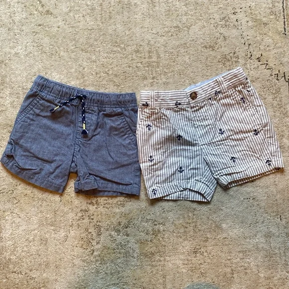 Stylish Kids Blue and Striped Shorts Set - Picture 1 of 4